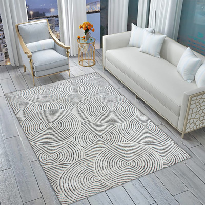 Multitex Grey Polyester Carpet(150 cm,  X 60 cm, Rectangle)