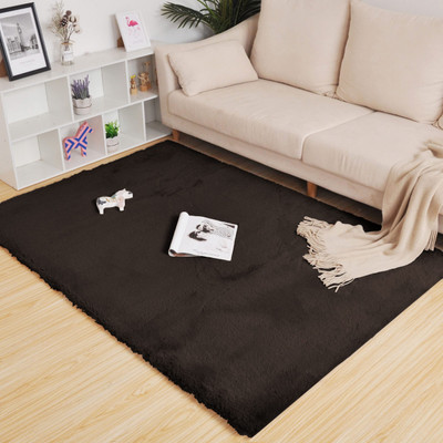 F i Brown Polyester Carpet(120 cm,  X 180 cm, Rectangle)