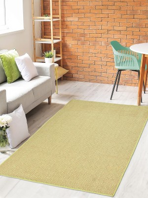 Saral Home Green Cotton Carpet(6 cm,  X 9 cm, Rectangle)