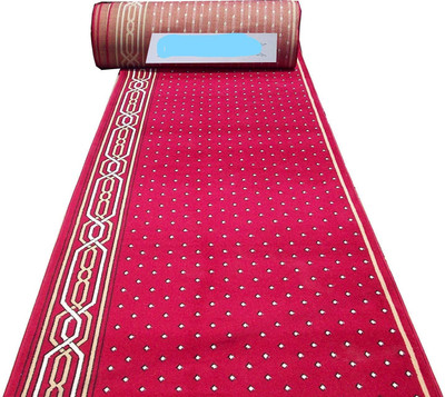 AyanCarpets Red Acrylic Carpet(4 ft,  X 10 ft, Rectangle)