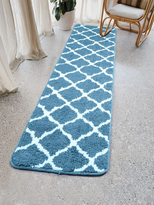 Saral Home Light Blue Polyester Runner(45 cm,  X 180 cm, Rectangle)