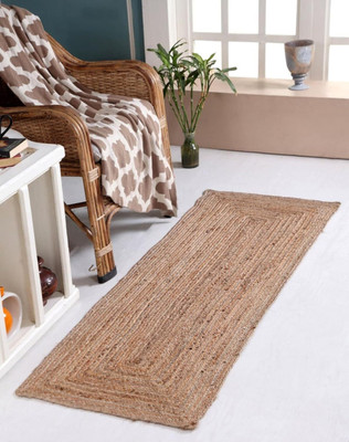 RUGSZONE 60 cm  X 90 cm Jute Runner(Rectangle, Beige)