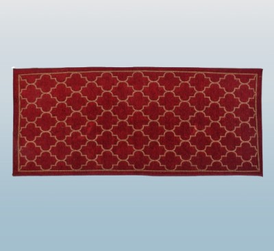 Furnishing Hut Maroon, Beige Cotton Carpet(63.5 cm,  X 124.46 cm, Rectangle)