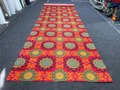 Shag Weaving 150 cm  X 600 cm Polypropylene Carpet(Rectangle, Multicolor)