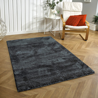 Ayancarpet Black Polyester Carpet(90 cm,  X 150 cm, Rectangle)