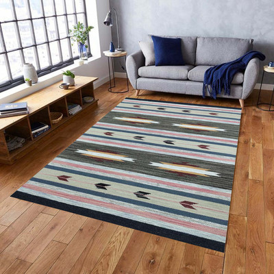 Prashia Collection Multicolor Wool Carpet(120 cm,  X 180 cm, Rectangle)