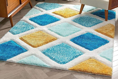 SR Handloom Multicolor Polyester Carpet(2 ft,  X 4 ft, Rectangle)