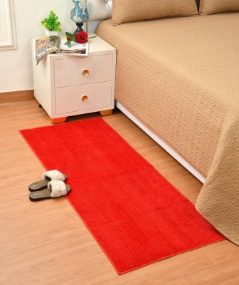 SPA Furnishing Red Polyester Runner(3 ft,  X 2 ft, Rectangle)