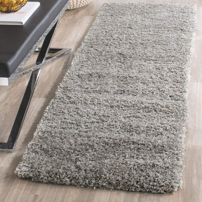 AyanCarpets Grey Polyester Carpet(2 ft,  X 6 ft, Rectangle)