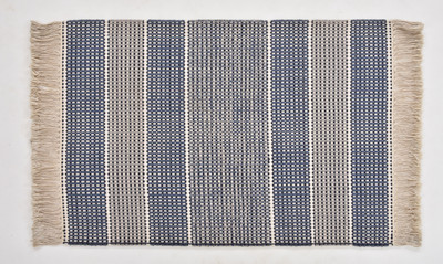 UB Home and Decor 60 cm  X 90 cm Cotton Area Rug(Rectangle, Blue, Grey)