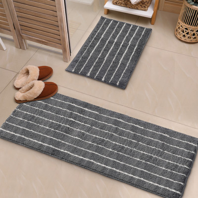 Saral Home Grey Polyester Runner(40 cm,  X 110 cm, Rectangle)