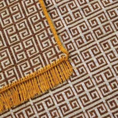 Furnishing Hut Beige Velvet Carpet(60 cm,  X 84 cm, Rectangle)