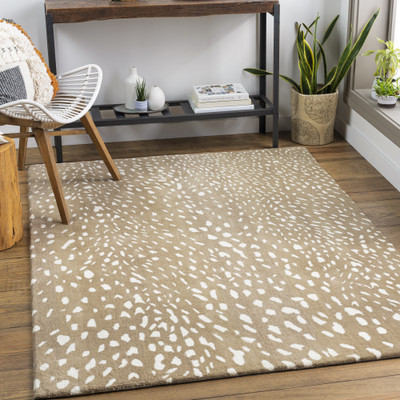 Surya Living Brown Wool Carpet(2 ft,  X 3 ft, Rectangle)