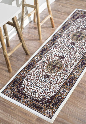 HR CARPET Multicolor Silk Carpet(2 ft.,  X 6 ft., Rectangle)