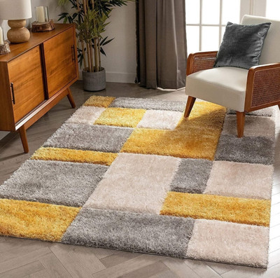RM Handloom Multicolor Polyester Carpet(152.4 cm,  X 213.36 cm, Rectangle)