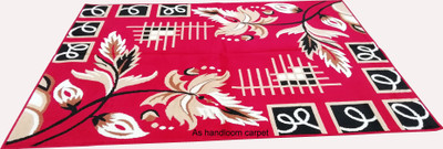 Acarpet Red Acrylic Carpet(5 ft,  X 7 ft, Rectangle)