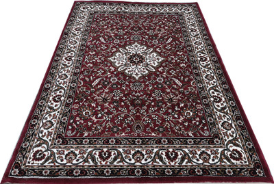 BhCarpet Maroon Silk Carpet(5 ft,  X 7 ft, Rectangle)