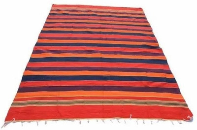 VISHAL TEXTILES Multicolor Blended, Cotton Dhurrie(145 cm,  X 230 cm, Rectangle)