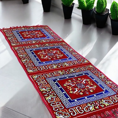 YOURUG Maroon Chenille Carpet(2 cm,  X 6.2 cm, Rectangle)