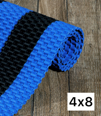 Kuku Home Rubber Door & Floor Mat(Blue, Black, Free)