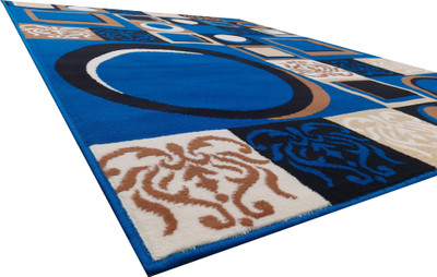Acarpet Blue Acrylic Carpet(5 ft,  X 7 ft, Rectangle)
