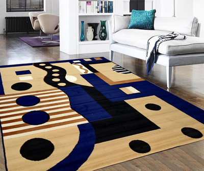 BhCarpet Multicolor Acrylic Carpet(5 ft,  X 7 ft, Rectangle)
