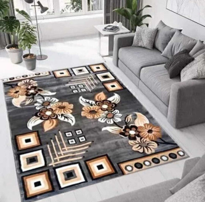 Samjeeda Handloom carpets 150 cm  X 200 cm Acrylic Carpet(Rectangle, Dark Blue)