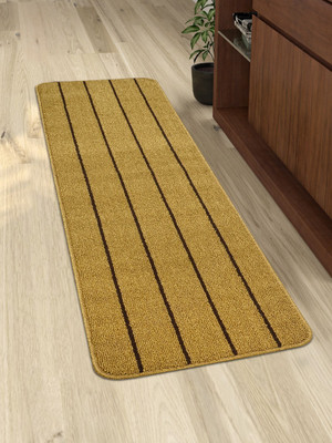 Saral Home Gold Polyester Runner(43 cm,  X 120 cm, Rectangle)