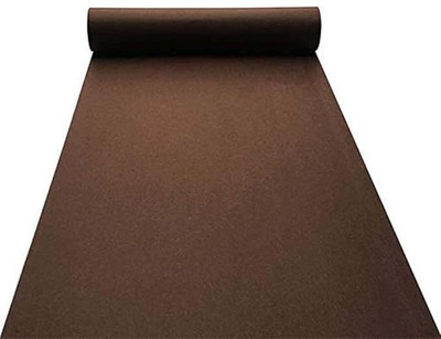 Kavi Handloom 152.4 cm  X 762 cm Polyester Carpet(Rectangle, Brown)