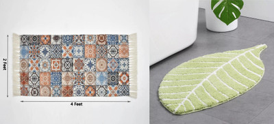 MY HOME 60.96 cm  X 121.92 cm Polyester Carpet(Rectangle, Multicolor)