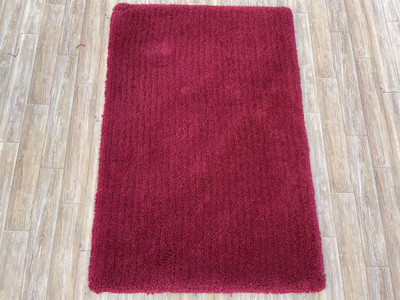 HR CARPET Maroon Polyester Carpet(60 cm,  X 90 cm, Rectangle)