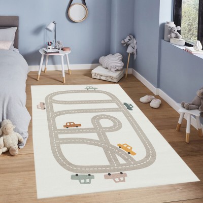 budhraj rugs Grey Cotton Area Rug(3 ft,  X 4 ft, Rectangle)