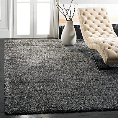 AyanCarpets Grey Polyester Carpet(5 ft,  X 7 ft, Rectangle)
