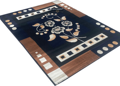 Acarpet Blue Silk Carpet(3 ft,  X 5 ft, Rectangle)