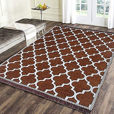 RADECOR Brown Chenille Carpet(152 cm,  X 213 cm, Rectangle)