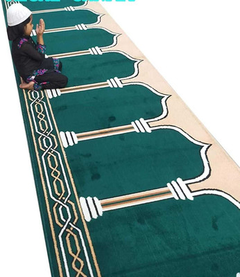 Ra handloom carpet 120 cm  X 1080 cm Acrylic Carpet(Rectangle, Green)