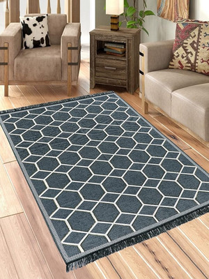 RADECOR Grey Chenille Carpet(152 cm,  X 213 cm, Rectangle)