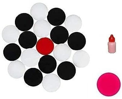 JANMESH ENTERPRISES Shiny & Transparent Carrom Coins Pawns With 1 Tournament Grade Striker & Powder Carrom Pawns(Pack of 20)