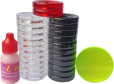 RPS sports 24 Carrom Goti 1 Striker ,Carrom Coins,Carrom Board Goti Carrom Pawns(Pack of 24)