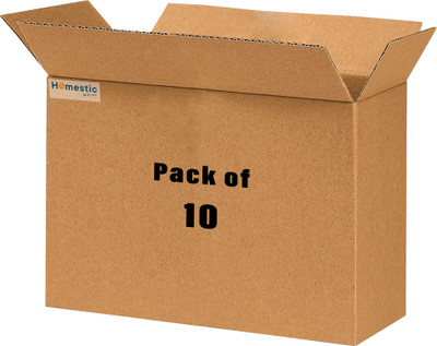 HOMESTIC Corrugated Cardboard Packaging Box(Pack of 10 Brown)
