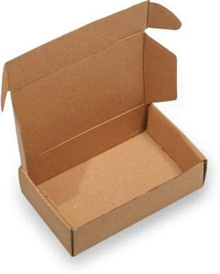zyrah Self-Locking Box Cardboard 10X7X3.5 SELF-LOCKING 50 BROWN Packaging Box(Pack of 50 Brown)