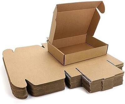 YNK Corrugated Cardboard Packaging Box(Pack of 10 Brown)