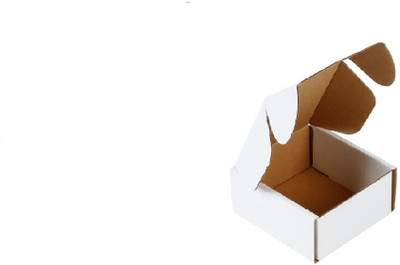 MM WILL CARE Self-Locking Box Cardboard, Craft Paper, Paper Packaging Box(Pack of 25 White)
