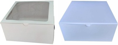 dhanwanti enterprise Cake Box Paper packing Packaging Box(Pack of 1 White, Blue)