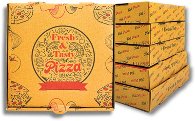 KHAANA PACKAGING Pizza Box Cardboard 12 inch Pizza Packaging Box(Pack of 50 Brown)