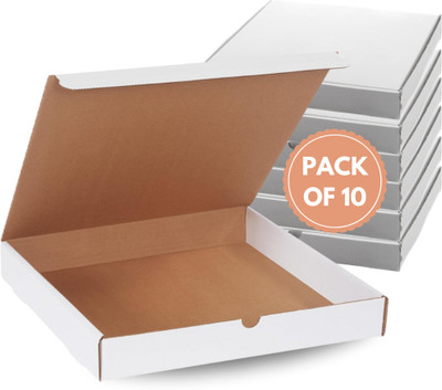 KHAANA PACKAGING Pizza Box Cardboard 8 inch white pizza box Packaging Box(Pack of 10 White)