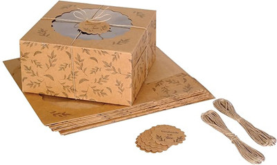 mudrit Cake Box Cardboard Packaging Box(Pack of 10 Brown)