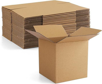 MILLBOX Corrugated Craft Paper packaging Packaging Box(Pack of 50 Brown)