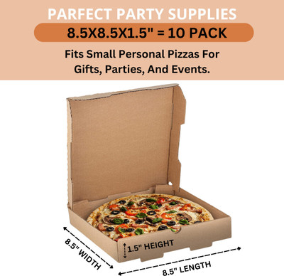KHAANA PACKAGING Pizza Box Cardboard Printed Brown Pizza Box Packaging Box(Pack of 10 Brown)
