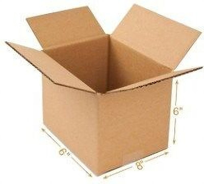 JIA INDUSTRIES Corrugated Cardboard 3Ply corrugated Golden Box/Shipping Boxes/Packaging Boxes size :-8X6X6inch Packaging Box(Pack of 100 Brown)